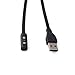 Kissmart Replacement Pebble 2 Charger, Charging Cable Cord Charger for Pebble 2 Smart Watch (Black)