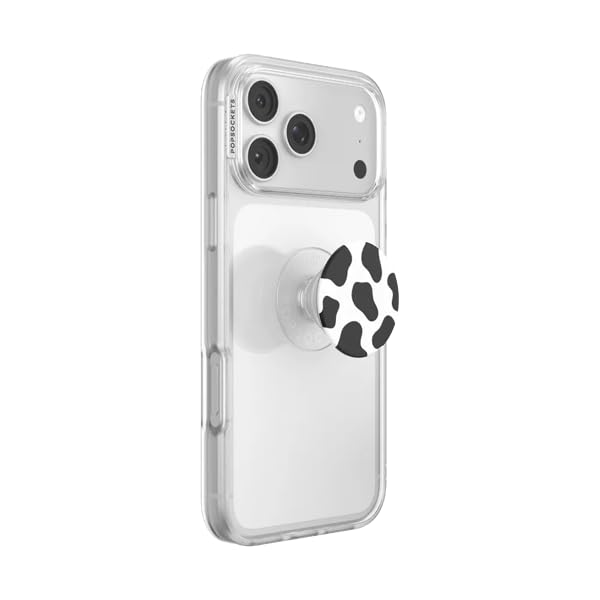 Image of PopSockets Adhesive Phone Grip, Holder- Cow Print