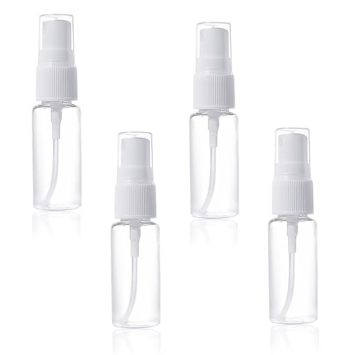 CHDZSW 4 X 20ml Sprühflasche, Transparente Zerstäuber Flaschen, Kleine Sprühflasche,Reise Zerstäuber Klein Plastik Nebel parfümzerstäuber für Parfüms,Wasser Alkohol