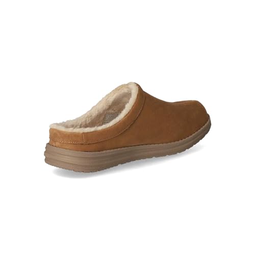 Skechers Skechers Men's 210378 Blk Sneaker, Tan Microfiber Suede, 41.5 EU