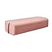 REEHUT Bolster Yoga Rectangular Cojín de Meditación de Densidad Mixta y Soporte Cómodo Relleno de Esponja y Funda de Ante Lavable con Manija (66 x 26 cm)- Rosado
