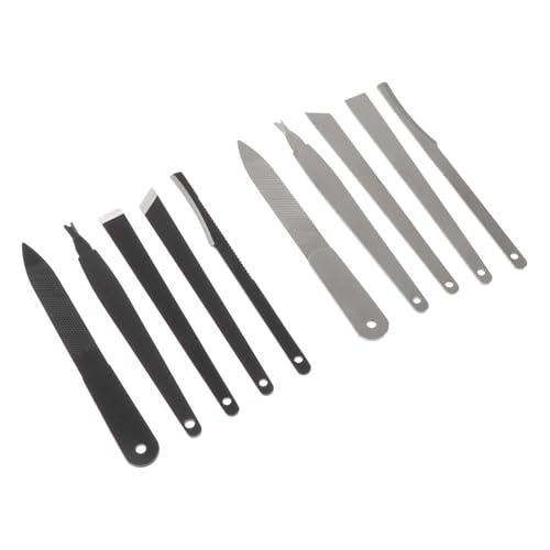 PATKAW 10個 ビューティーマニキュア 5本 nail file footcare 爪切り 足用ペディキュアツール 足磨きの小道具 フットネイルトリマー 実用的な 除去剤 ステンレス鋼