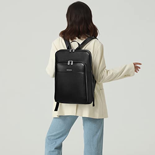 Bostanten Leather Laptop Backpack For Women 15.6 Inch Computer Bag Travel Work Daypack Large Size Bag #TOP1