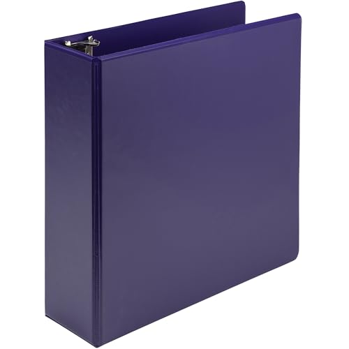 Image of Samsill Plant-Based 3 Inch Durable Round Ring, View Binder, Eco-Friendly, USDA Certified Biobased, Single, Purple