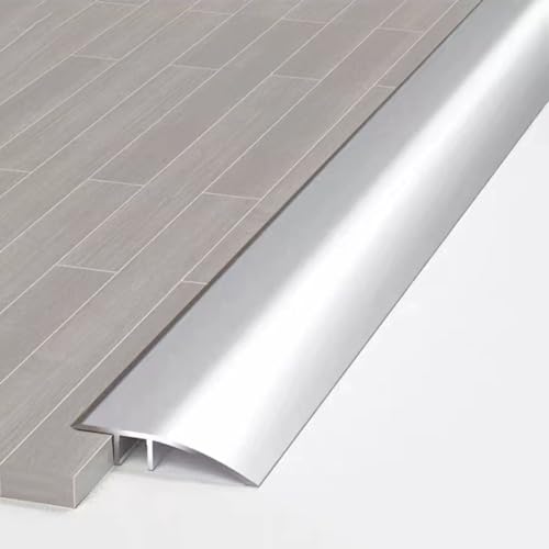 Tira de transición de borde de piso de moldura en T, tira de transición de suelo, rampa de entrada de metal, borde de puerta, reductor de umbral de aluminio para silla de ruedas, scooter de suelo