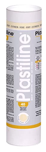 Plastiline 1140T - Plastiline tube - Modelling Paste, High Precision , Sculpting, Moulding - Hardness 40 (very soft) - 1 kg - Ivory shade. Made in France
