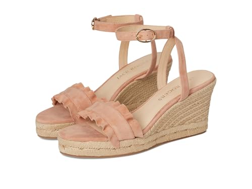Jack Rogers Women's Rozette Ruffle Wedge-Suede Espadrille Sandal