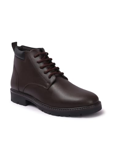 Image of Carlton London Men's Ankle Lace-Up Round Toe Comfortable Boot