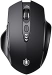 Bluetooth Mouse,[Upgraded] Wireless Mouse Rechargeable,Tri-Mode (BT 5.0/4.0+2.4G Hz),Computer Mouse with Visible Battery Level, 4 Adjustable DPI, Portable PC Mouse for MacBook Chromebook,Black