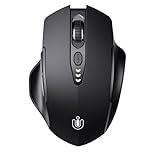 Uineer Wireless Bluetooth Mouse,[Upgraded] Multi-Device mouse,Tri-mode (BT 5.0/4.0+2.4G Hz) Rechargeable Ergonomic mice, 4 DPI,Coldless Office mouse for Laptop PC (Black)