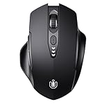 Bluetooth Mouse,[Upgraded] Rechargeable Wireless Mouse (BT 5.0/4.0+2.4G Hz),Computer Mouse with Visible Battery Level, 4 Adjustable DPI, Portable PC Mouse for MacBook Chromebook,Black