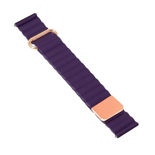 Image of ACM Watch Strap 20mm compatible with Compaq Q Watch Smartwatch | Magnetic Leather Luxury Belt Band