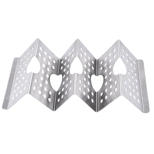 Garneck Wave Shaped Taco Holder Stand Restaurant Pancake Stand Stainless Steel for High-end Dinners Outdoor Gatherings