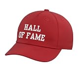 Hall of Fame Adjustable Printed Baseball Hat, Red