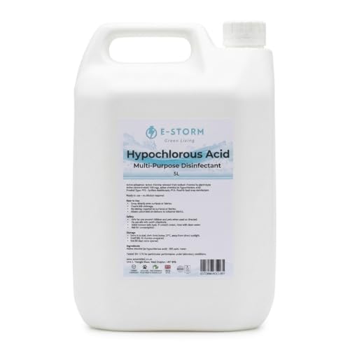 Hypochlorous Acid HOCL Antibacterial Multi-Purpose Cleaner Effective Disinfectant Eco cleaner that Kills 99.99% of Bacteria & Viruses Non-toxic Child and pet-Friendly 5 Litres