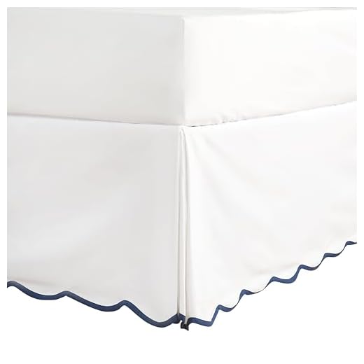 HIG Off White Chic King Bed Skirt - Easy Fit Scallop Edge Pleated Bedskirts, 14 Inch Drop Anti-Slip Dust Ruffle, Thick Fabric for Enhanced Privacy, Pre-Washed for Long-Lasting Use(N60022)