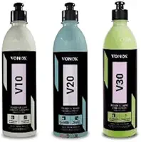 Kit Polimento Profissional Vonixx – V10 Corte + V20 Refino + V30 Lustro