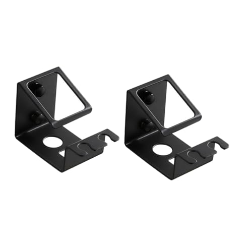 TOYANDONA Soporte para Cepillos de Dientes 2 Unidades de Acero Inoxidable 304 Negro sin Taladro Organizador de Cepillos y Pasta para Baño