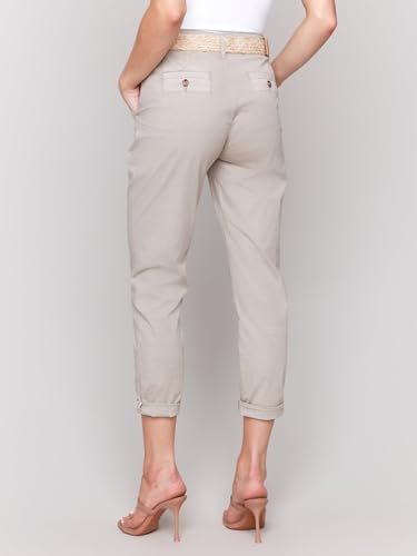 Slim Fit Pants with Belt Style 56254
