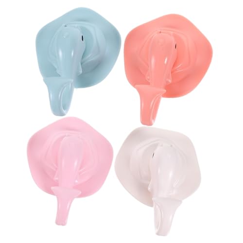 ABOOFAN 4Piezas Ventosa Sin Perforaciones Para Colgar Pared Adhesivos Multiusos Para Colgador De Toallas Colores