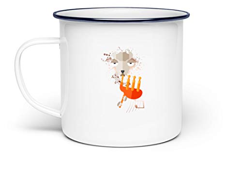 Chorchester Alpaka - Taza esmaltada para músicos, esmalte, Blanco, talla única