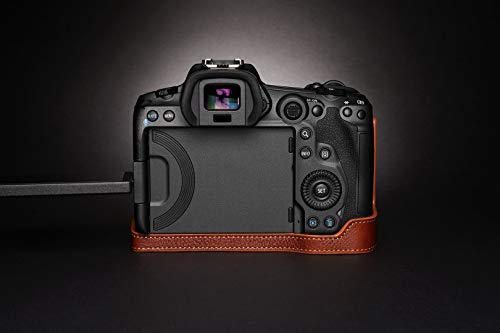 Étui en cuir Canon R5 R6 fait main protection luxe pour boîtier photo