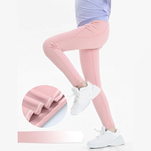 Girls Yoga Pants Teen High Waisted Leggings with Pockets Athletic Outfits Cute Bottoms Fall Trendy Kids Clothes4