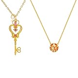 セーラームーンネックレス レディース時空の鍵 クリスタルスターコンパクトネックレス 美少女戦士 ペンダント アクセサリーコスメ