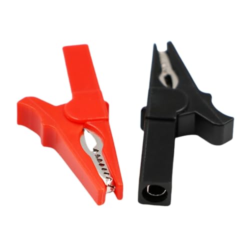 Image of 55mm Crocodile Clamp Probe Alligator Clip Alligator DIY Clips Test Probe Black Red Color Socket Cable Insulated Electric Clips(2Red2Black)