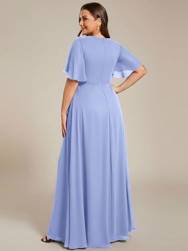 Image of Ever-Pretty Plus Women's Chiffon Plus Size Formal Mother of Bride Dresses