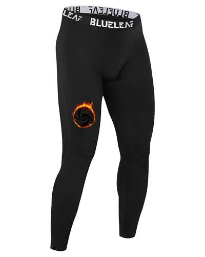 Blueleaf Men's Thermal Compression Running Tights Black S