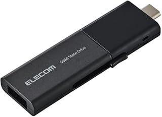 エレコム 外付けSSD USB3.2 Gen1 対応 スライド式 マニュアルQRシール付 1TB ブラック ESD-EWB1000GBKR