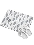 Qiaullityot Abstract Art Fish Grey Bath Stone Mat,...