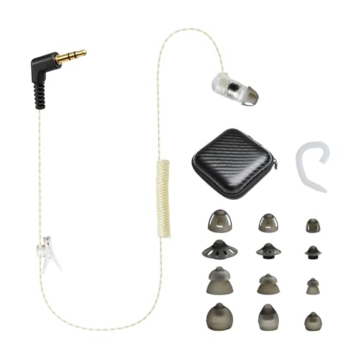 Tactical Covert �|���X �C���z�� HDLO 3.5mm �`���[�u���X�C���C���[�}�C�N���X�s�[�J�[ ���b�X���Ď� �ڗ����Ȃ��f�U�C�� �x�@ �x�����p PTT�w�b�h�Z�b�g/�g�����V�[�o�[�}�C�N(PZ-B365)�ɑΉ�