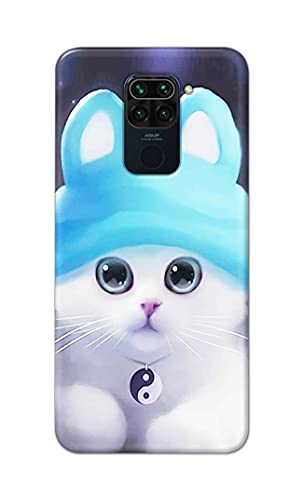 Image of Chinese Cutie Kitten Cat Big Eyes Lovely Girl Ears Hard Back Case Cover for Redmi Note 9 (6.53 inch) / Redmi 10X (4G) (6.53 inch) Back Cover -(J5) VNS2221