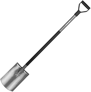 Fiskars Szpadel ogrodowy do lekkich gleb, Prosty, Długość: 125 cm, Wysokogatunkowa stal borowa, Szaro-czarny, Ergonomic, 1001411