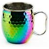 20 Oz Faceted Rainbow Moscow Mule Mug – Stainless Steel With Iridescent Finish