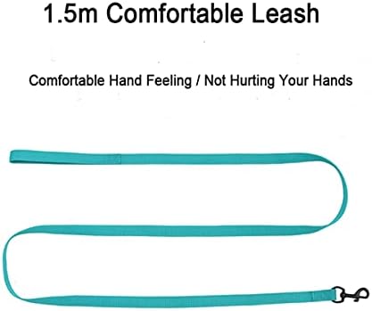 Miniatura 8 de Amogato Juego de arnés y correa para gatos para caminar al aire libre, chaleco de seguridad suave ajustable con tira reflectante para gatos, M, rojo