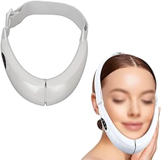 V Face Machine, V Face Lifting Device USB 8 Gear Pore Reduction Red Blue Light Foldable Electric V Face Lifting Machine for Reduce Double Chin(White)
