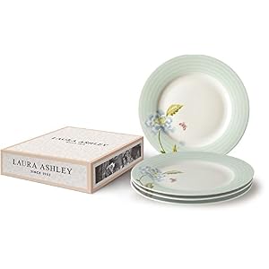 Laura Ashley Heritage Mint Candy 10" Dinner Plate Set in Giftbox - Porcelain Dining Plates - Microwave Safe Ceramic Dinnerware, Floral/Green Laura Ashley Heritage Mint Candy 10 Dinner Plate Set in Giftbox Porcelain Dining Plates Microwave Safe Ceramic Dinnerware FloralGreen