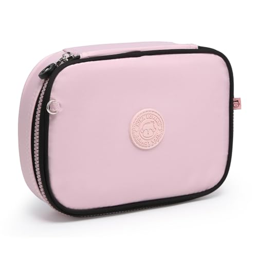 Estojo Escolar Box Organizador Kika Quadrado Grande Feminino (Rosa)