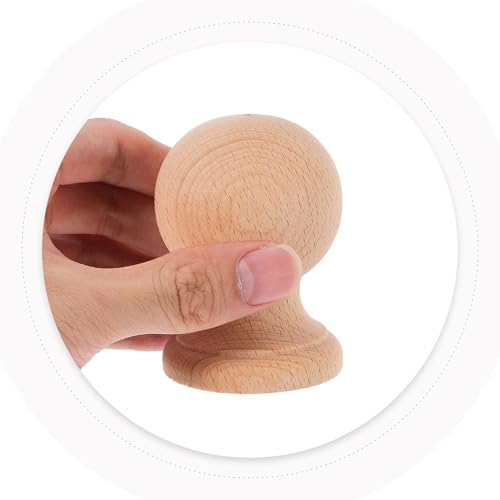 Remates de postes de madera maciza beige para escaleras interiores 4
