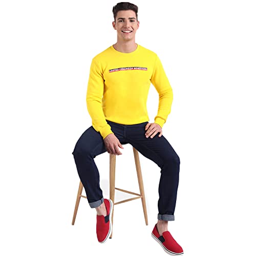 Image of United Colors of Benetton Men's Printed Hooded Neck Regular