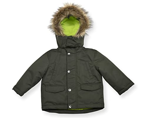 Image of Arctic Quest Boys' Bib Snow Pants and Ski Jacket Water-Resistant Snowsuit for Kids Winter Hooded Jacket, Forest Olive, 5-6