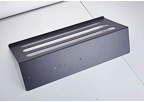 Toalleros de baño negro en aluminio de espacio sin taladro para pared 7