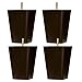 Osborne Wood Products - Square Hardwood Sofa Legs (Set of 4) - Tapered Pyramid Style - Authentic Rubberwood wih Dark Finish - Ready to Install - Overall Dimensions: 5" X 3.75"