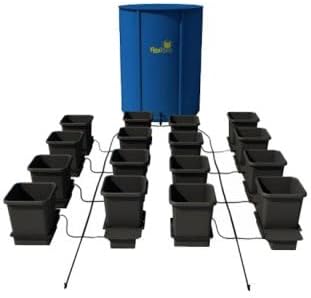 AutoPot 16 Pot System with 3.9 Gallon Plastic Pots and 60 Gallon FlexiTank - Self-Watering, Gravity-Fed Hydroponic Systems (16Pot - 3.9 Gallon - 60 Gallon FlexiTank)
