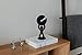 Umbra Buddy Desk Clock, Playful Clock for the Desktop, Soft Touch Finish, Black