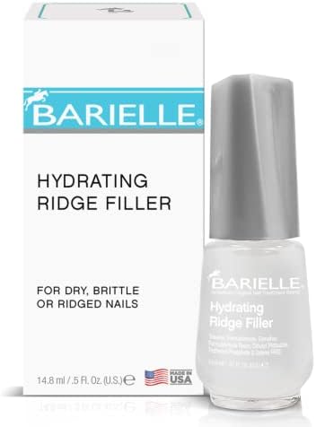 Barielle Hydrating Ridge Filler For Dry, Brittle, Ridged Nails & Nail Growth, Fill and Smooths Nail Ridges, Strengthening Base Coat 0.5 Ounce
