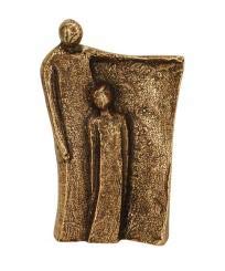 Herzmensch Bronze-Engel Figur „Geborgenheit“ von Andrea Zrenner – Handgefertigte Skulptur aus Bronze als Symbol für Schutz und Nähe – Kunstvolle Erinnerung, Grabengel, spirituelles Geschenk